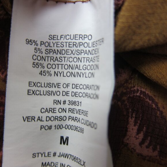 Mason & Belle Boho Tunic Top Medium Sleeveless Lace Ruffle Tan Floral NEW - Picture 9 of 13